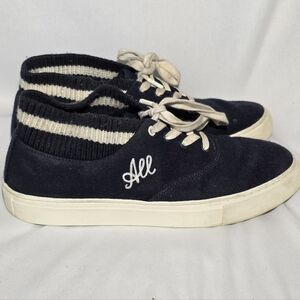 Tory Sport‎ "All Love" Navy and White Suede Mid Top Sneakers Womens Size 9